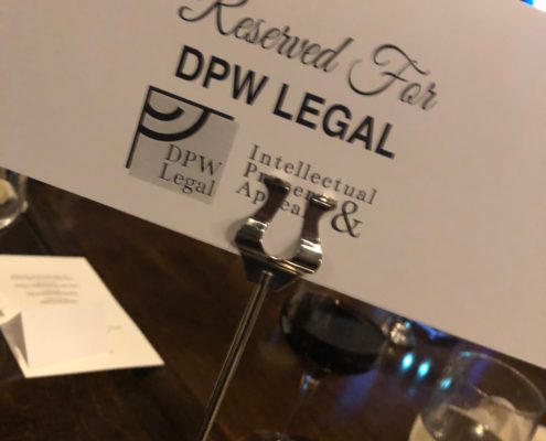 Sign reserving DPW Legal's place at the APS 25th Anniversary Dinner